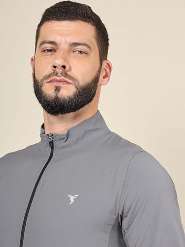 Image of TECHNOSPORT Men's Solid Polyester Techno Lite Jacket With SPF50+ And Microbial Properties