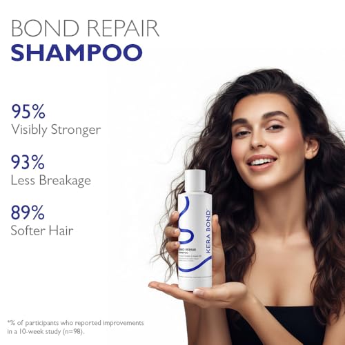 Image of KERA BOND Bond Repair Shampoo for Dry & Damaged Hair | Sulphate & Paraben Free | Amino Acid, Rice Protein Shampoo | Protects from heat & UV rays| Deeply Hydrates | Preserve Natural Oils | 100ml
