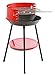 TIENDA EURASIA® Barbacoa de Carbon Portatil - Estructura Metalica 2 Alturas con Patas - Parrilla Zincada Inoxidable - Facil Montaje - Ideal para Camping (Ø 35 cm)