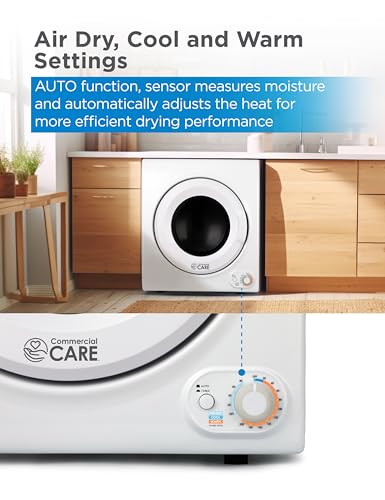 Image of 3.5 Cu. Ft. Portable Dryer, 120V Electric Dryer for Clothes, Holds Up To 13.2 lbs. or 6 kg. of Laundry, Stainless Steel Drum, 1500 Watts, White