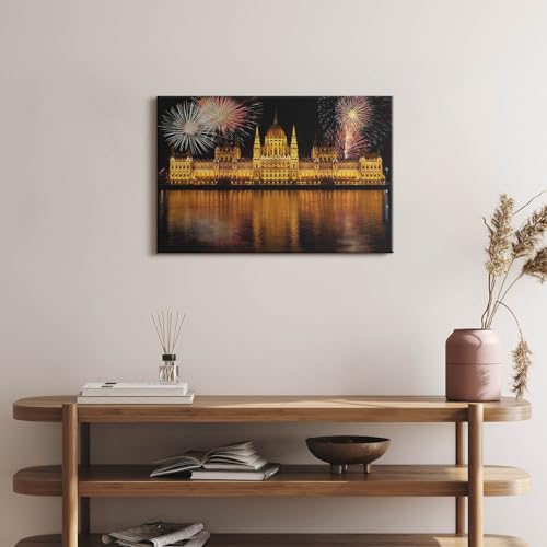 Tableau Budapest Parlement Hongrois Décoration Murale Salon 60x40