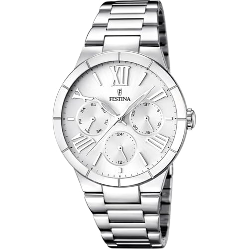 Festina Reloj Mujer F16716/1 Boyfriend Caja de Acero Inoxidable 316l Plateado Correa de Acero Inoxidable 316l Platead