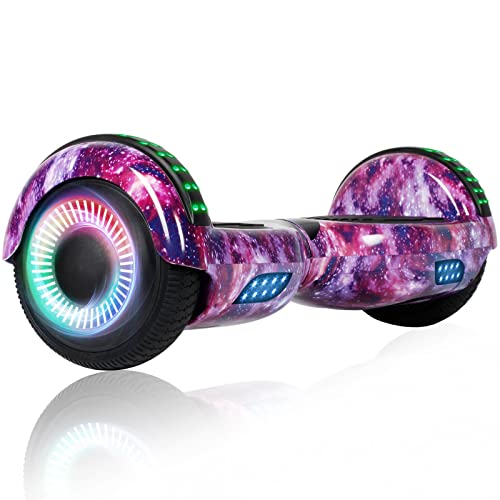 SISIGAD Hoverboard Self Balancing Scooter 6.5" Two-Wheel Self Balancing Hoverboard with Bluetooth Speaker and LED Lights Electric Scooter for Adult Kids Gift