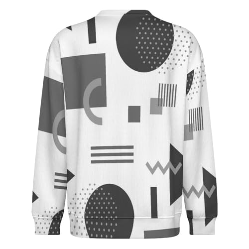 Mens Geometric Crewneck Sweater Mens Crew Neck Sweaters Long Sleeve Funny Men's Pullover4