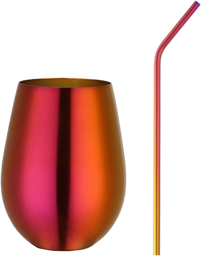 VIDI 500ml Stainless Steel Beer Wine Cup Rose Gold Tumbler Cocktail Juice Milk Metal Drinking Mug for Bar Outdoor Drinkware