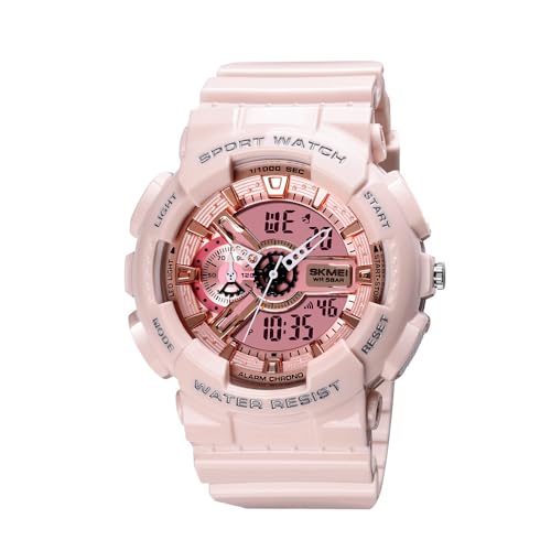 SKMEI Sports Digital Waterproof Watch for Men – 50M Water-Resistant, Dual Time Display, Stopwatch, Alarm, LED Backlight, 12/24H Format – Durable PU Strap & ABS Case – Outdoor Tactical Watch - 1688