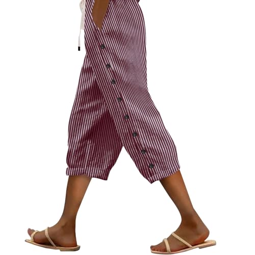 subscriptions on My Account Linen Capri Pants for Women Petite Linen Pants Capris for Summer Clearance Ladies Linen Gauze Pants Spring Summer Pants for Women 2025 Striped Linen Pants Spring+Sale