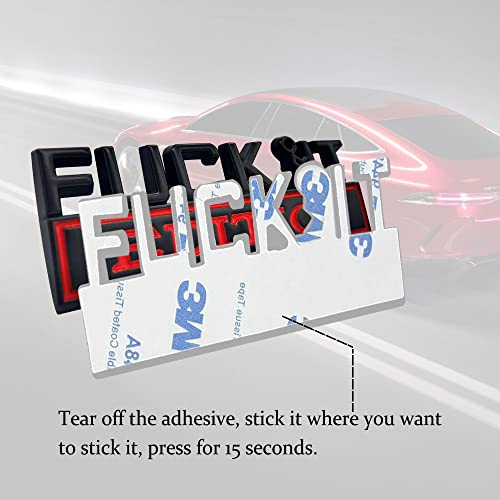 Image of Fuck IT Edition Emblem, Car Exterior Emblems Badge 3D Sticker Decal, Fuck-IT Edition Emblem 3D Fender Badge Decal, 3D Fender Badge Decal Car Truck Replacement, Fit for All Cars