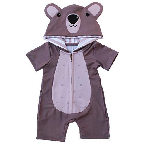 Macacão Bebê Verão Fantasia Urso - Isabb (M - 4 A 6 MESES)