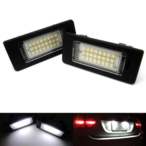 RZGMTSPT 2x LED License Plate Light Tag Lamp Assembly White Canbus For BMW 1 2 3 4 5 Series M3 M4 M5 X1 X3 X4 X5 X6