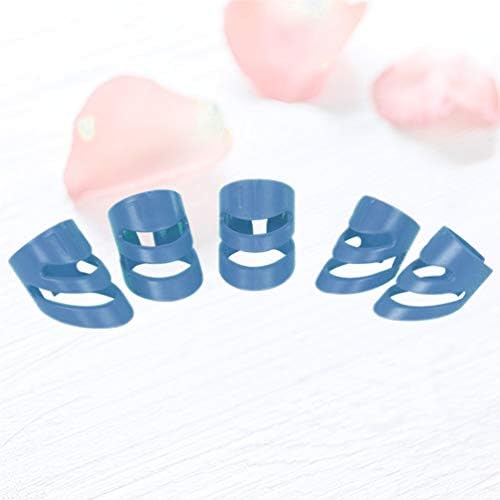 EXCEART Guitar Finger Picks Set Thumb Finger Picks Plectrum Adjustable Picks for Acoustic Guitar Bass Banjo Ukulele Adjustable Medium and Large Guitar Picks, 5Pcs