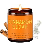 Fall Candles, Cinnamon & Cedar Scented Soy Candles, Autumn/Holiday/Halloween/Birthday/Christmas G...