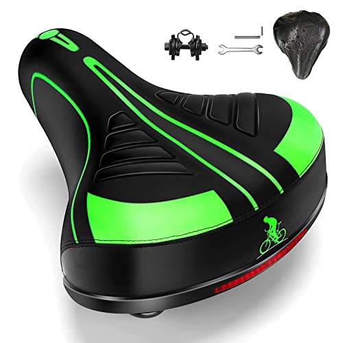 Sillín de Bicicleta sobre Cómodo Bicicleta Silla de Montar Suave Pad Gruesa Bicicleta Silla de Bicicleta Dual Strock Absorbiendo Asiento de Bicicleta para Hombres y Mujeres Cover