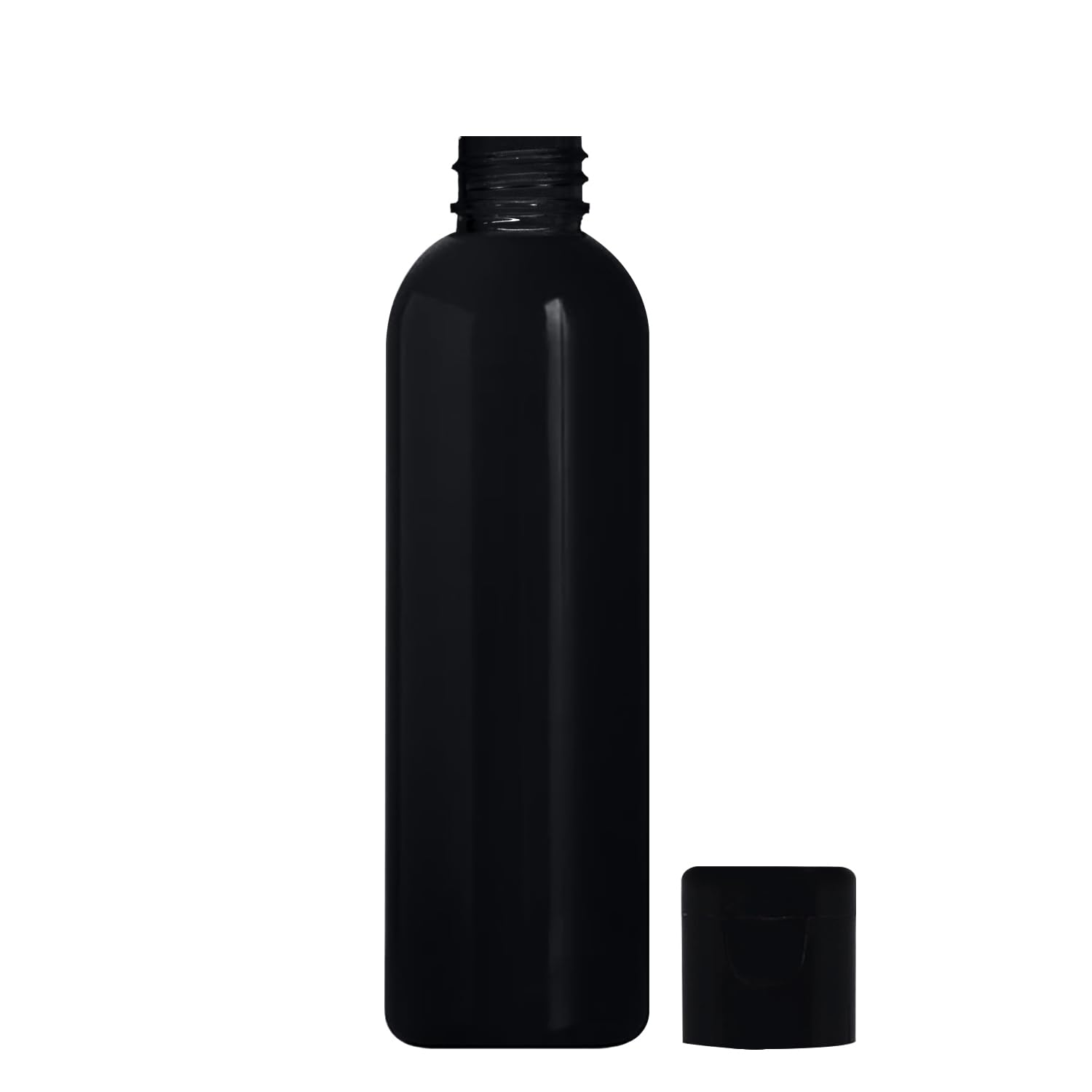 Empty Squeeze Black Containers with Black Disc/Flip Top Cap, Refillable Empty Cosmetic Cylindrical Bottles, Squeeze Blttle for Shampoo, Body Soap, Toner, Lotion, Cream, 100ml, PC 1-image-37