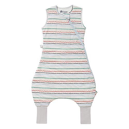 Tommee Tippee Saco de dormir para bebé con piernas, The Original Grobag Steppee, mameluco para bebé, tela suave rica en algodón, 6-18 m, 1.0 Tog, grandes Squiggles