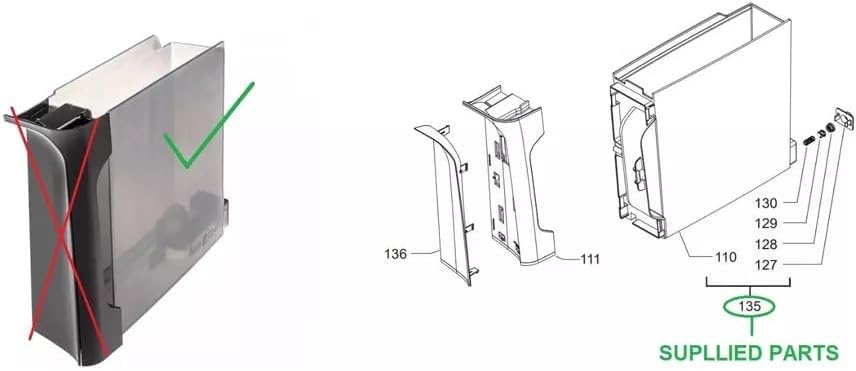 Depósito de agua para cafetera Philips Cappuccino, ideal para tus desayunos diarios 3