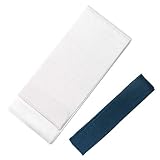 KYOETSU Herren Japanischer Kaku Obi Gürtel + Koshihimo Taille String Set, einfarbiges Webmuster, Weiß, Einheitsgröße