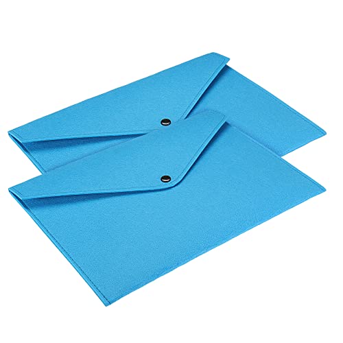 Carpeta de fieltro PATIKIL A4 en azul organizador de documentos para oficina