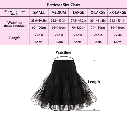Wowbridal HS00002-W-1 Women'S Women Vintage Short Petticoat Net Underskirt 26 Inch Length Tutu Size S White thumb #2