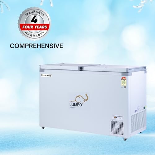 Image of Rockwell 450DDU Double Door 5 Star Convertible Deep Freezer | Fast Cooling, Low Power Consumption, 4 Year Warranty, Energy Efficient, Perfect for Restaurants & Homes, Dual Mode Use