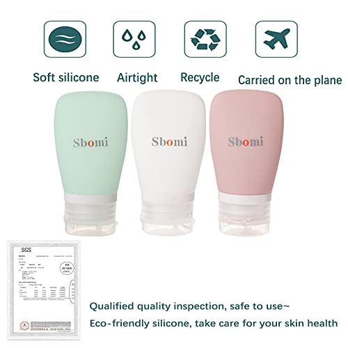 Sbomi Bottiglie da Viaggio in Silicone, 60ml