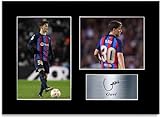 Generic Gavi Futbolista Barcelona España A4 impreso autógrafo firmado foto sin marco soporte de exhibición regalo para sala de estar