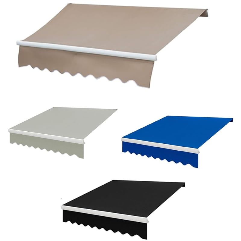 Parte Superior Dosel Lona Recambio para Patio, Tela De Repuesto para Toldo De Terraza Retráctil, Toldo De Lona para Balcón 2.5x2m 3x2m 4x2m(Camel,4x3m/13x10ft)
