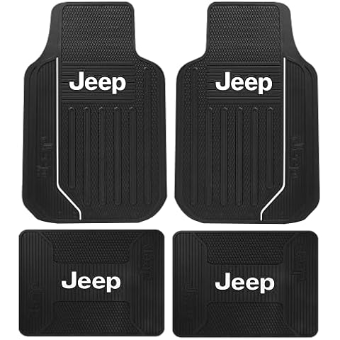 Plasticolor 001611ZX4 Jeep Elite 4pc Front and Rear Floor Mat kit Cover