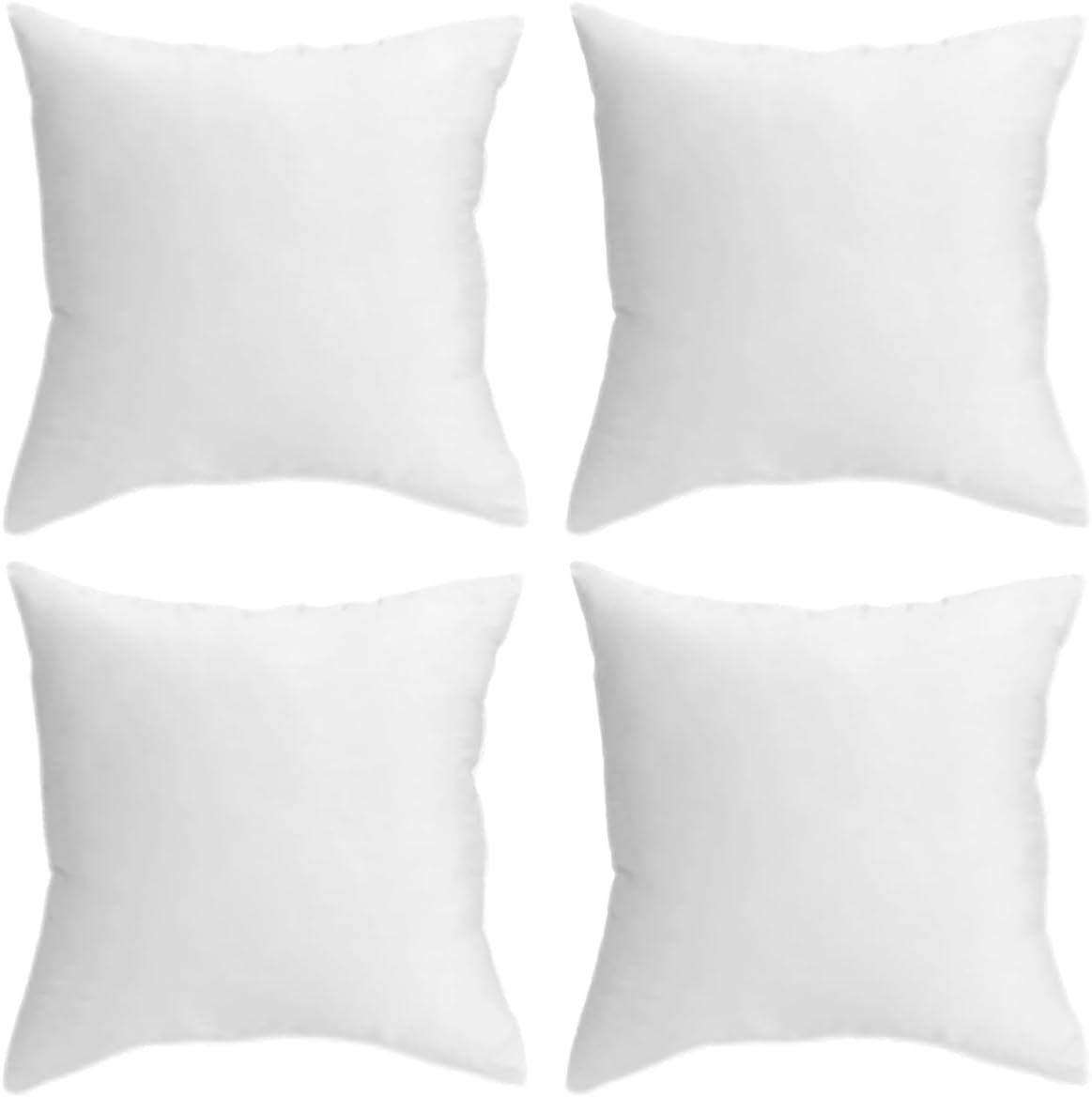 (7pcs)20 x 20 Throw Pillow Insert - Pack of 4 White, Down Alternative Pillow Inserts for Decorative Pillow Covers, Throw Pillows for Bed, Couch Pillows for Living Room (20\" x 20\" (Pack of 4))