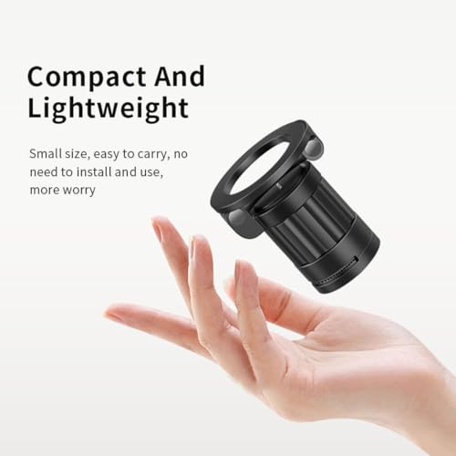 Image of PHOTOMAX Universal Magnetic Phone Stand - Zinc Alloy Foldable & Rotatable Mobile Holder for Desk, Cabinet & Travel | Strong Magnetic Grip, Compact & Durable Design (Universal Travel Phone Holder K828)