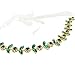PrettyLife Green Crystal Bridal Headpiece Rhinestone Wedding Headband Gold Hair Accessories for Bride Women (Green)