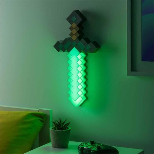 Minecraft Diamantschwert Licht - Offiziell lizenziertes Merchandise, 3 dynamische Lichtmodi mit Sound-Reaktion… – Ansicht 4