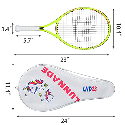 Lunnade Tennis Racket For Kids Junior, 19/21/23/25 Inch Youth Tennis Racquet With Cover, Suitable For Beginner Boys And Girls Age 3-12 #TOP3