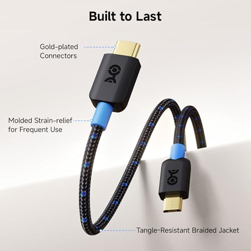 Cable Matters Braided USB C to Micro USB Cable - 3.3ft, [3A/15W Charging, 480Mbps Data] MicroUSB to USBC Cable, Micro-B 2.0 Cord for Game Controller, Camera, GPS, Dash Cam, and More, Black by Cable Matters - Image 7