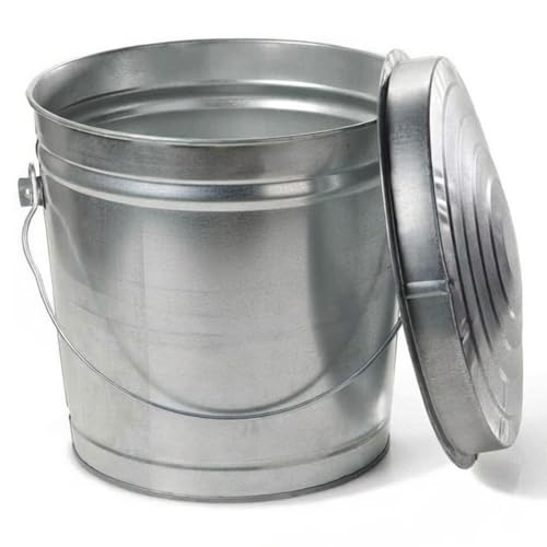 Caneca de basura de acero galvanizado 10 galones miniatura 3