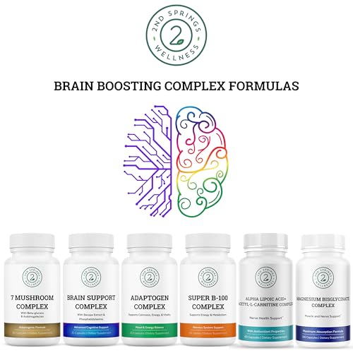 Brain Support Complex - Advanced Brain Health Supplement Nootropic with Ginkgo Biloba, Bacopa Monnieri, Phosphatidylserine, Huperzine-A, St. John's Wort - 30 Ct Memory, Focus, and Mood Supplements - Image 6