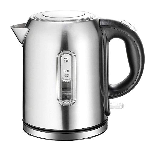 Elektrischer Wasserkocher, 2200W 1.7L Eco Wasserkocher Elektrischer Wasserkocher Edelstahl Haushaltsküche Schnellaufheizung Elektrischer