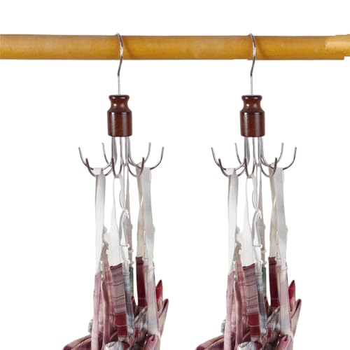 lomonmen Percha Cinturones,Organizador Cinturones de Armarios,Colgador de Cinturón con 8 Ganchos Giratorios para Cinturones,Corbatas,Bufandas,Chales