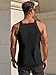 Runcati Mens Ribbed Knit Tank Tops Casual Sleeveless Slim Fit Shirts Summer Beach Workout Muscle Gym Tee Black