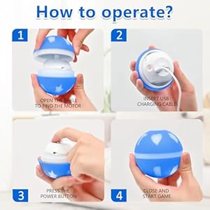 Interactive Dog Toyscats Balls with Motion Activatedusb Rechargeable Electric Dog Smart Ball for Medium Small Puppy  Cucciolini Doodles Interactive dog toyscats balls with motion activatedusb rechargeable electric dog smart ball for medium small puppy   cucciolini doodles