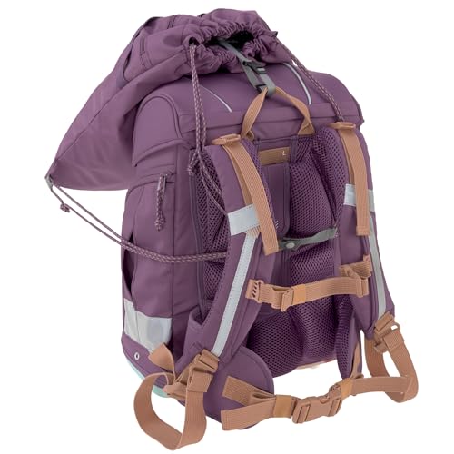 LÄSSIG 7-teiliges Schulranzen Set Kinder/School Set Boxy Unique purple