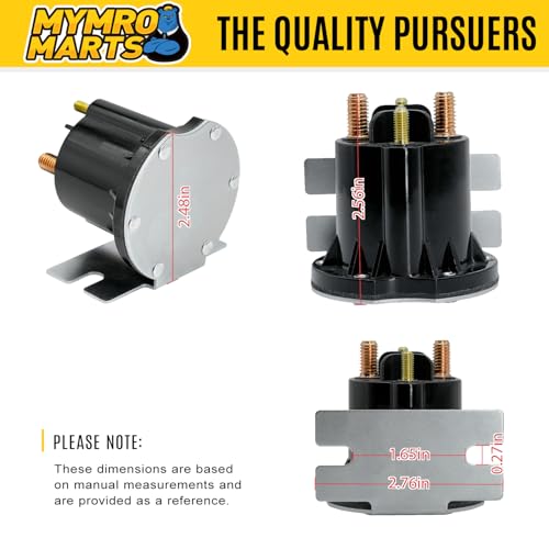 Image of MYMRO 12V Starter Solenoid Relay JF2-H1950-00 JR3-H1950-00 684-1271-012 for Yamaha YDRA G22 G23 G27 G28 G29 Drive Golf Cart Buggy Trombetta 684-1271-012 684-1251-012 J&N 240-22272