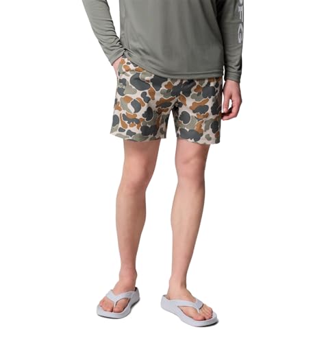 Columbia Mens PFG Rambler Printed Water Short Fossil Deltahunter Camo Large x 8