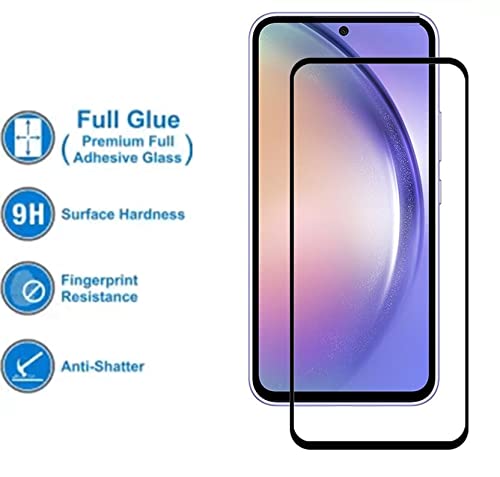 Image of Gorilion | For [ Vivo Y300 Plus 5G ] | Tempered Glass Screen Protector Guard | Full Glue Curved Tempered Glass |Gorilla - Black