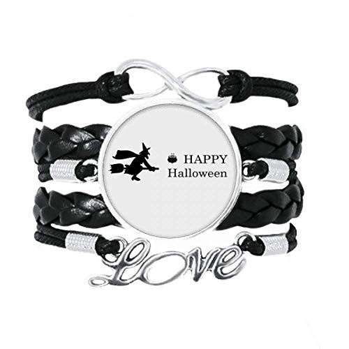 Bracelet amour bijoux cuir motif magicien fantôme pour passionnés d'ésotérisme
