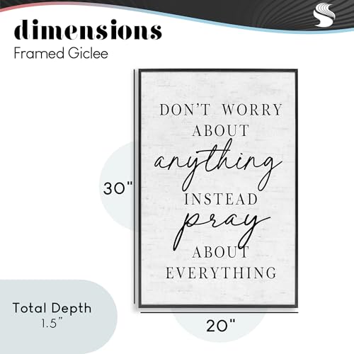 Affiche Pray Instead Of Worry encadrée 30x20 cm message inspirant - 4