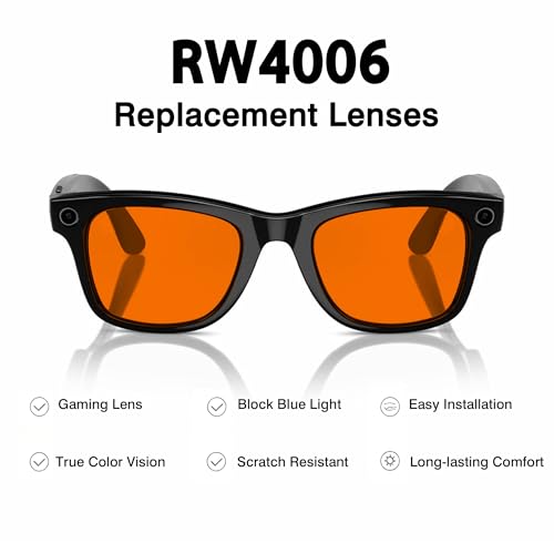 Image of YEIN Replacement Lenses for Ray-Ban Meta RW4006 /RW4012(50mm), Photochromic /Blue Light Blocking /Polarized Sunglasses Lenses