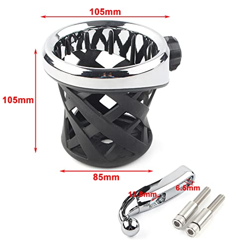 Portavasos para moto de aluminio y goma cromado miniatura 5
