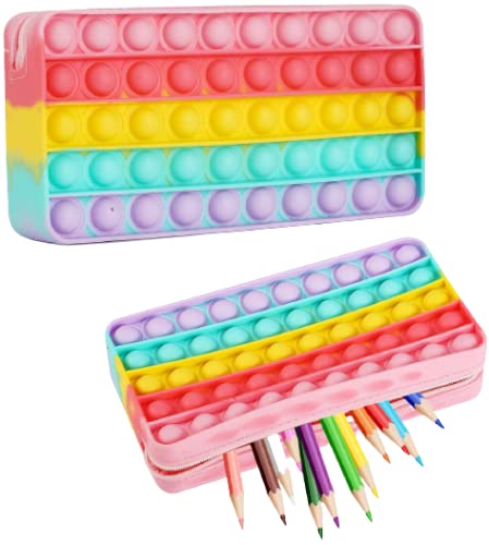 TERA 13 Pouch for Girls (1 pcs) Pop it Pencil Pouch for Girls, Cute Pencil Case, Stationary Pouch, Pen Pencil Pouch, Pen Holder, Birthday Return Gifts for Kids