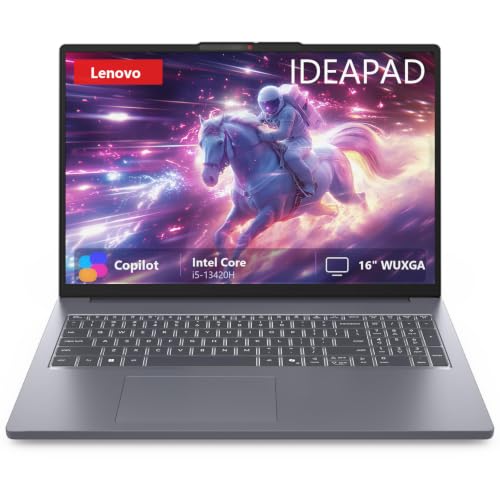 Image of Lenovo 16 inch FHD+ Premium Performance Laptop, i5-13420H, 8GB RAM, 256GB SSD | 8-Core H-Series Power, DDR5 Memory, WiFi 6, Bluetooth 5.2, Numeric Keypad, Microsoft 365, HD Webcam, Win 11